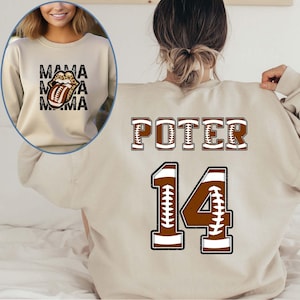 Custom Football Mama Sweatshirt: Personalized Player Name & Number