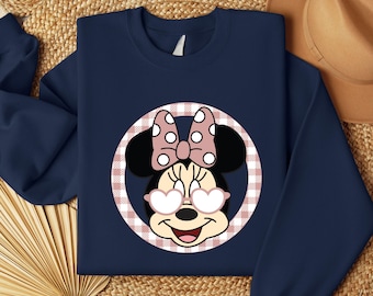 Minnie Head Sweatshirt, Minnie Mama Sweat, Minnie Ear Sweatshirt, Disney Minnie Mouse Sweatshirt, Disney Trip Sweatshirt, Disney Mama Sweat