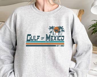 Sudadera del Golfo de México: Suéter unisex de mezcla de algodón con orgullo americano
