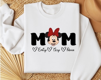 Disney Mom Sweatshirt, Custom Mom Sweatshirt, Mother's Day Sweater, Minnie Mom Sweatshirt, Disney Mama Trip Sweat, Mom Mouse Sweater