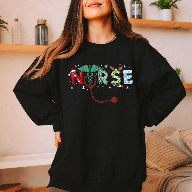 Nurse Christmas Sweatshirt, Merry Christmas Gifts, Gift Ideas for