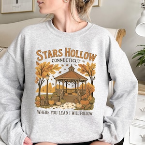 Small Town Fall Sweatshirt: Vintage Gazebo Pullover, Cozy Autumn Festival Crewneck, Retro Autumn Vibes, Cozy Fall Town Outfit