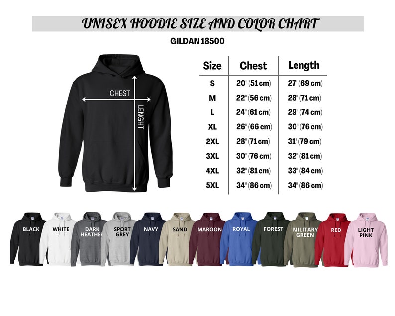 a black hoodie size guide for men and women