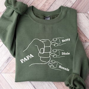 Custom Family Fist Bump Sweatshirt: Personalized Father's Day Crewneck