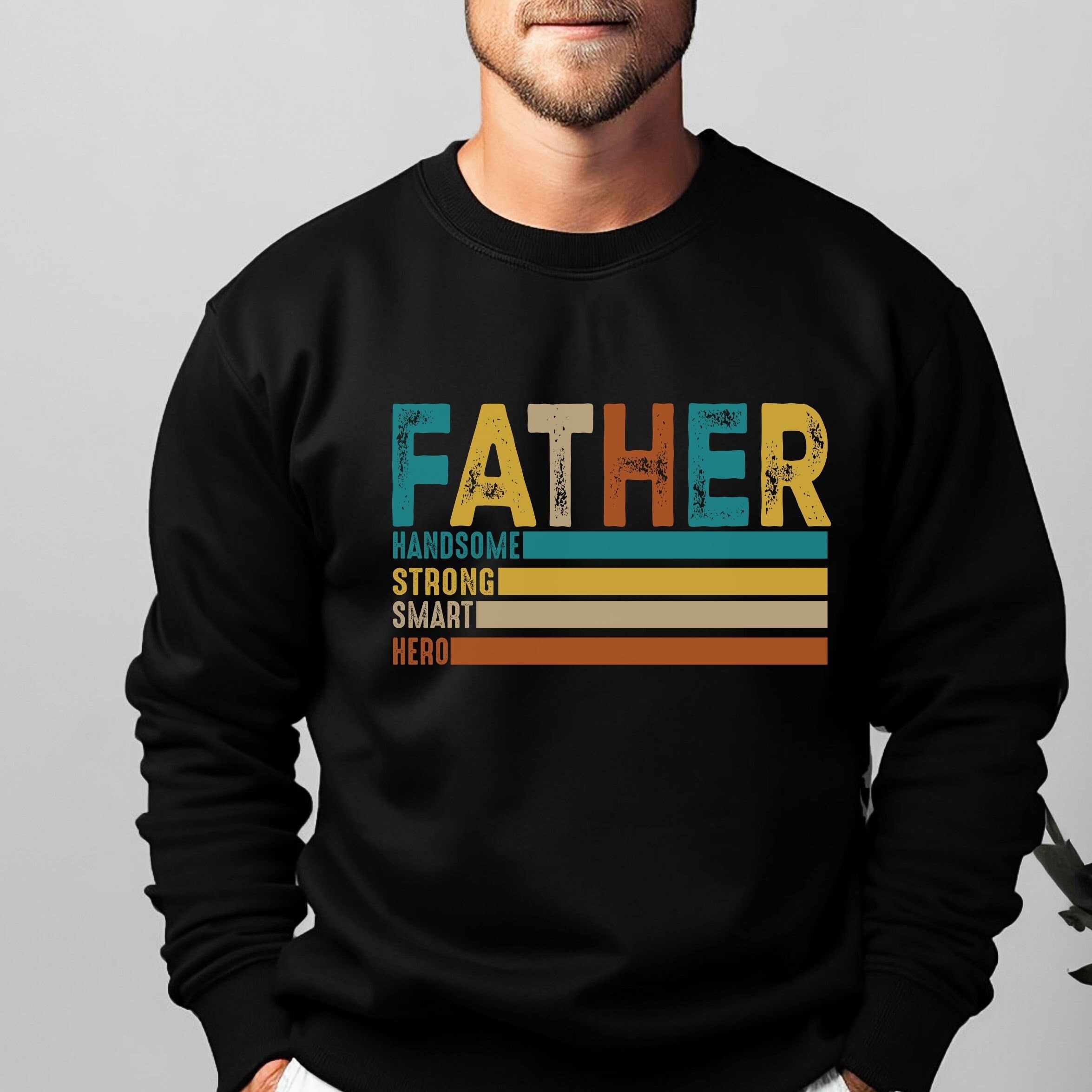 Father's Day Sweatshirt: Dad Life Family Matching Cotton-blend