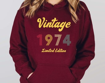Custom Birthday Hoodie, Custom Vintage Hoodie, Custom Birthday gift hoodie, 40th Birthday Hoodie, 50th Birthday Hoodie, 60th Birthday Hoodie