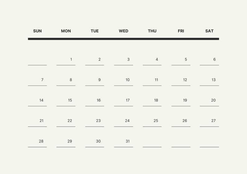 Calendario 2024 para imprimir, calendario mensual para imprimir