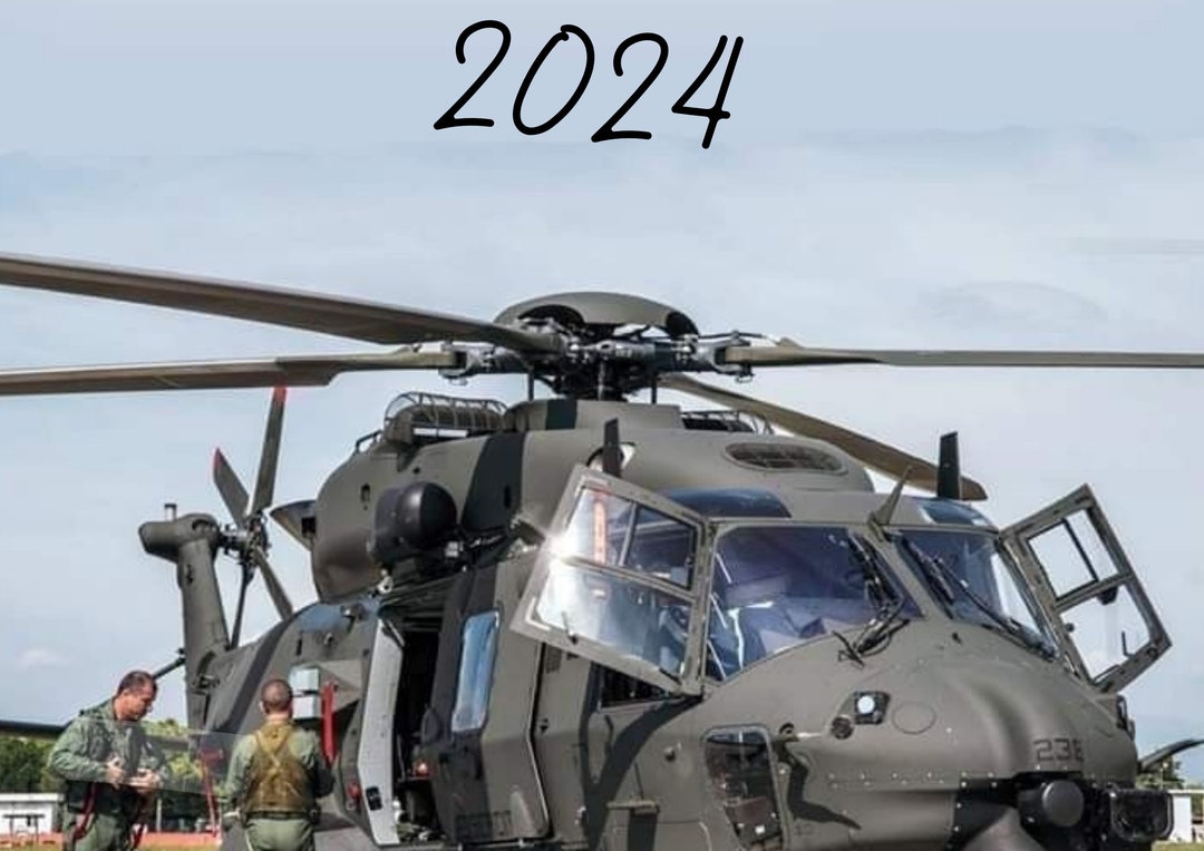 2024 Digital Calendar With Photos of Military Helicopters. 26page