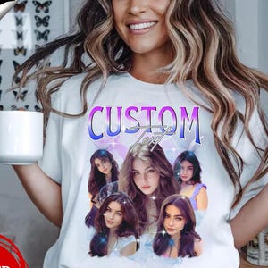 Custom Photo 90s Graphic T-Shirt: Vintage Bootleg Rap Tee