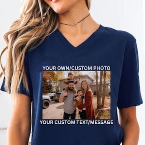 Custom Photo Shirt with Your Own Text, Perfect for Mother&#39;s Day, Custom Logo Shirt, Personalized Picture T-Shirt , Custom Graphic Tee