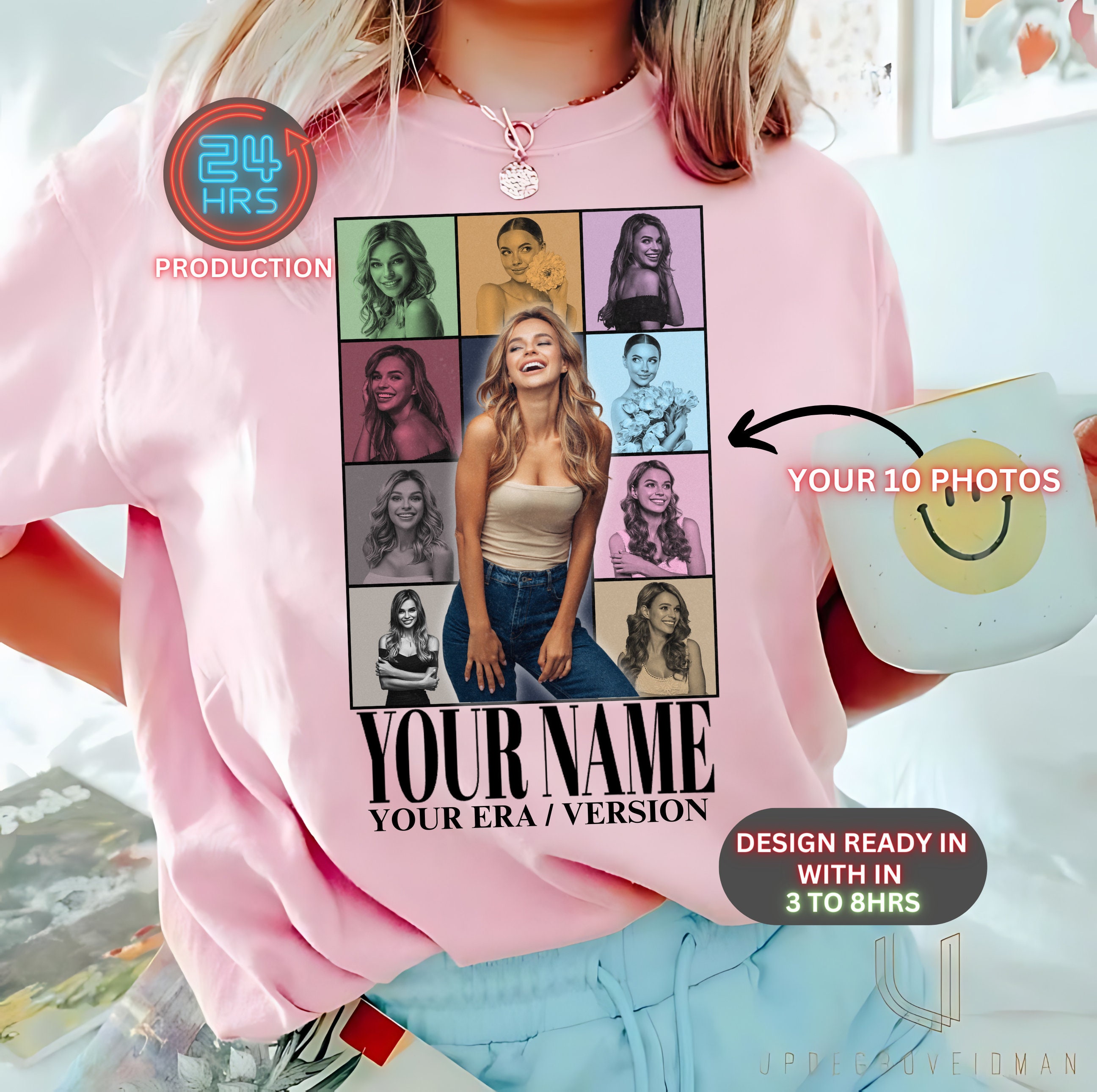 Camiseta personalizada del Eras Tour, camiseta personalizada con tu imagen, camiseta personalizada del Eras Tour, camiseta vintage personalizada, cambia tu diseño