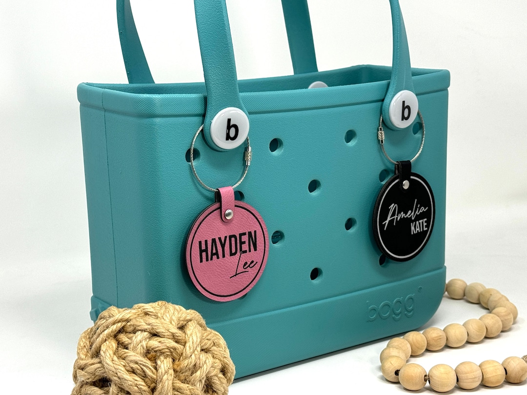 Personalized Initial Bag Charm, Name Beach Tote Tag, Bogg Bag Tag