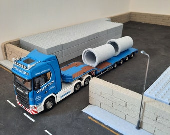 1:50 Scale Pipes. 3D Printed. Size Medium. Set of 5 Pipes