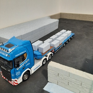 1:50 Scale Medium Concrete Interlocking Block. 3D Printed.