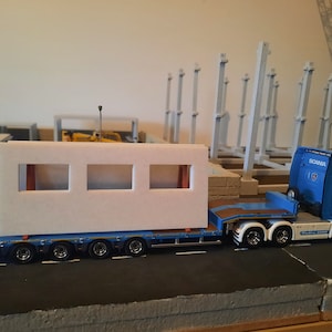 1:50 Scale  Large Precast Walls & Transport Frames. 3D Printed.