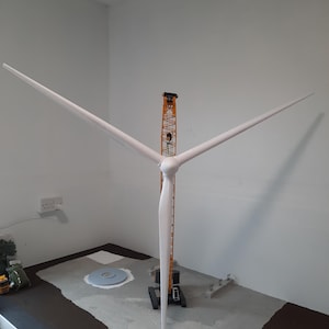 Vindkraftverksbladbelastning i skala 1:50 för gjutna kranar. 3D-utskriven.