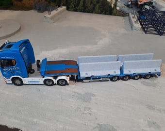 1:32 Scale Jersey Barriers. 3D Printed. Set of 6