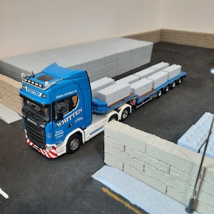 1:50 Scale Long Concrete Interlocking Block. 3D Printed.