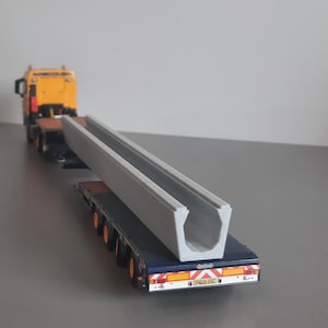 1:50 Scale U Bridge Beam. 30cm Long. 3D Printed.