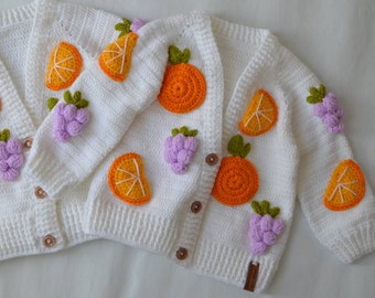 Baby Strickjacke-Frucht Strickjacke-Strickjacke für Halloween-Weihnachten Strickjacke-Geburtstag Geschenk-Geburtstag besonderes Design Strick-Strickpullover-Kleinkind