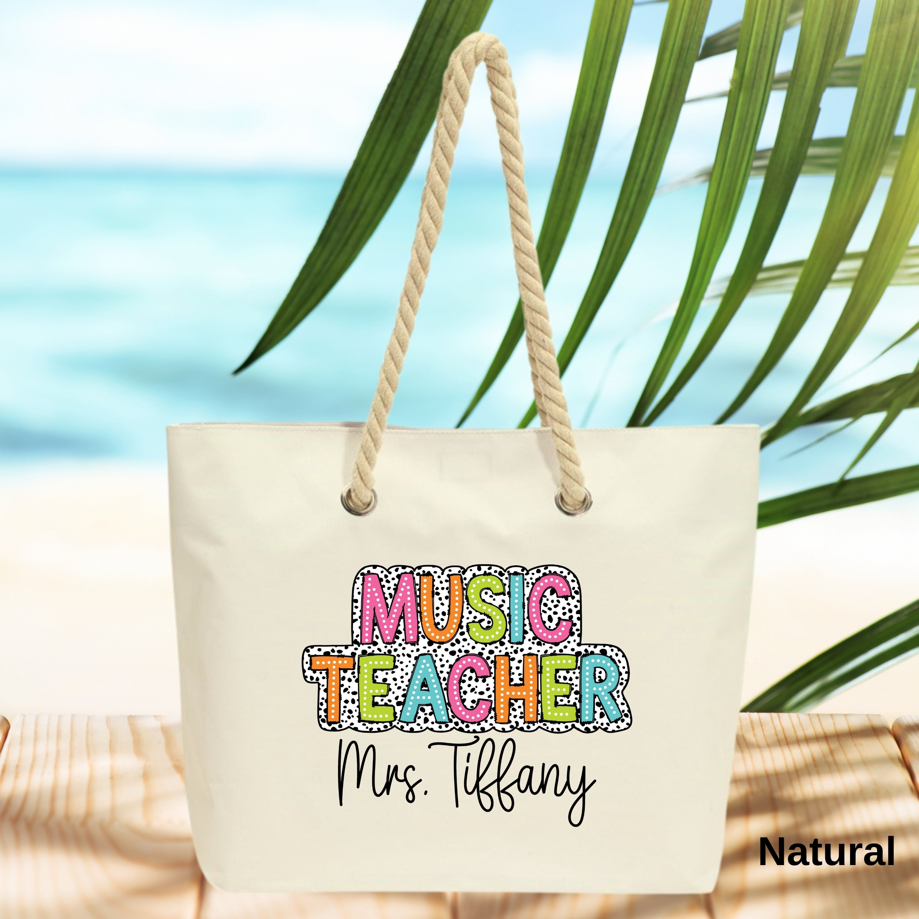 Music Teacher Tote Bag – Canvas, 15 X 13.3 Inches, Teacher Appreciation Gift, Reusable Shopping Bag - View #14