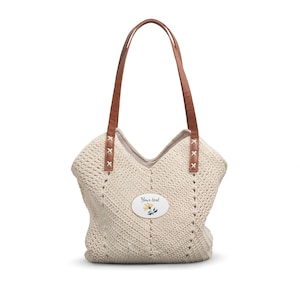 Woven Straw Floral Patch Shoulder Bag | Beach Tote - Borsa a tracolla in paglia intrecciata con patch floreale | Borsa da spiaggia
