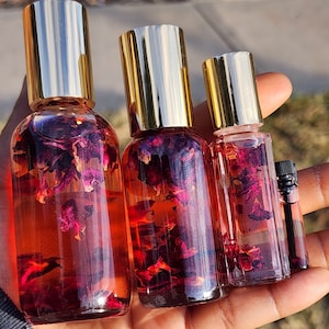 Galactic Roses Perfume Oil with Rose Buds & Petals| Aphrodisiac Love Oil (Roll-On)