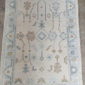 9x12 Beige Blue Modern Oushak Hand Knotted Rug 4x6, 5x8, Handmade Rugs for Living Room - Antique Contemporary rug 6x9, 8x10, 9x12, 10x14 Rug