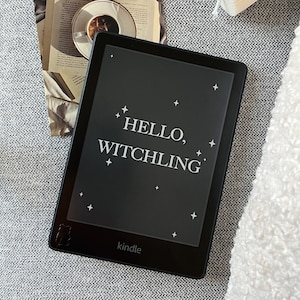 Full Screen EPUB Kindle Lock Screen - Hello, Witchling C (kindle must be ad-free, digital download, light & dark mode)