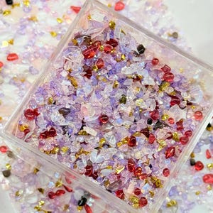 Crushed stones crystals, resin art, uv epoxy resin filler, diy craft nail art decoration, jewellery making mould fillings