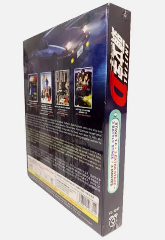 Initial D Anime DVD Complete Set Stage 1–6 + 3 Movies + 3 Extra +