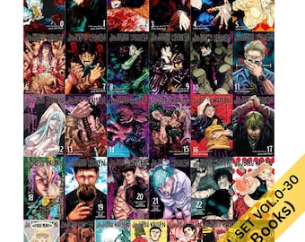 Full Set Jujutsu Kaisen Manga English Vol 0–30 Complete Anime Comics