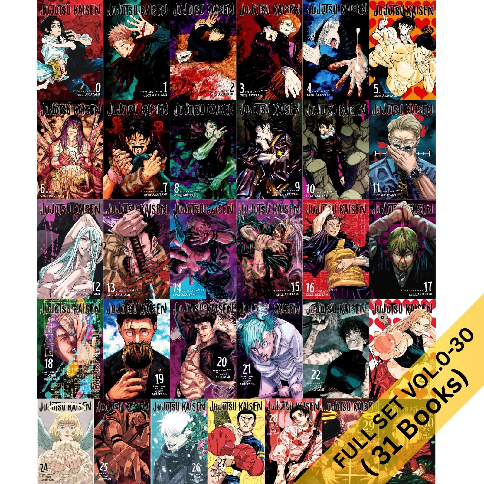 Full Set Jujutsu Kaisen Manga English Vol 0–30 Complete Comics DHL
