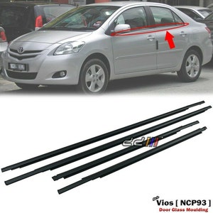 Door Glass Outer Moulding Window Trim For Toyota Vios NCP92 NCP93 2007 with Free Shipping
