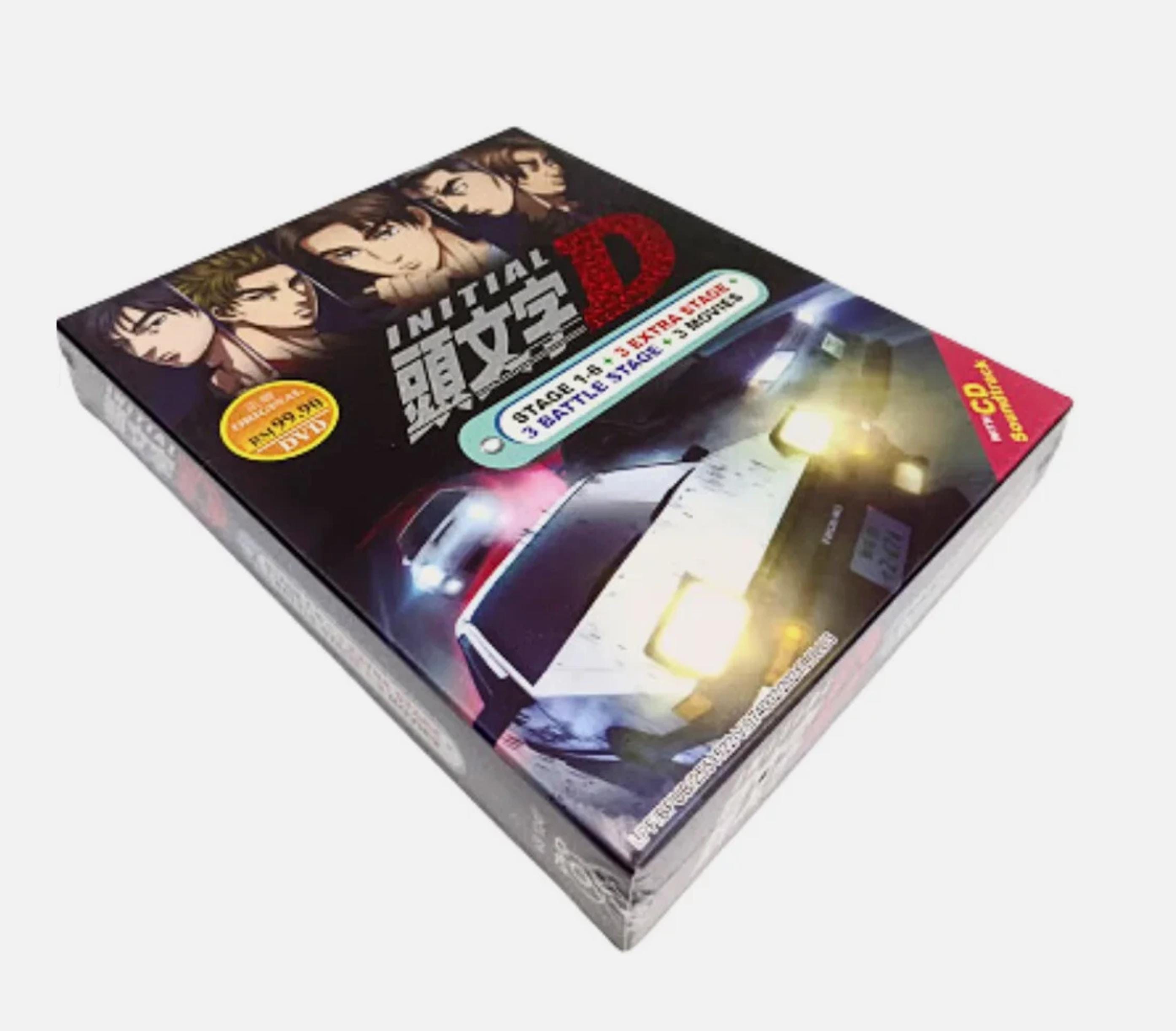 Initial D Anime DVD Complete Set Stage 1–6 + 3 Movies + 3 Extra +