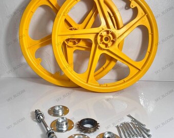 BMX Bicycle 20 PVC Sport Rim Complete black Wheelset Expedite Shipping ...