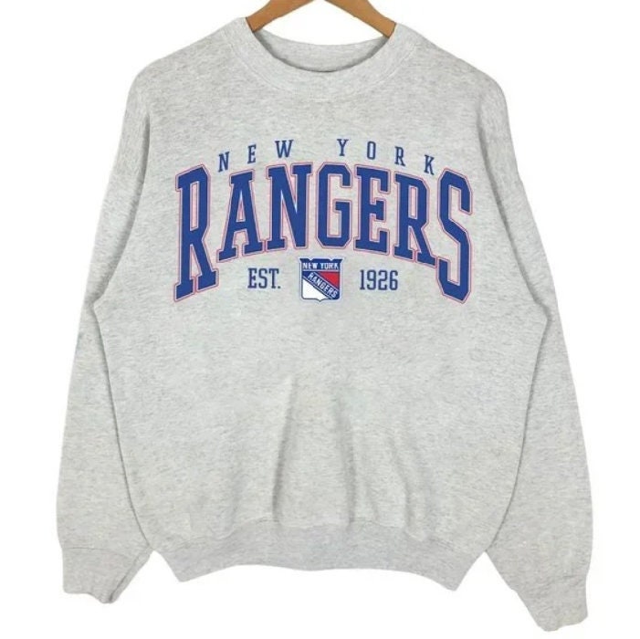 Hottertees 90s Retro Vintage NY Rangers Hoodie