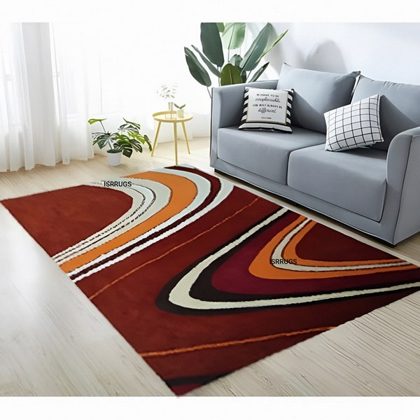 modern design Hand-Tufted 100% Wool Handmade Area Rug Carpet for Home, Bedroom, Living Room, Kids Room