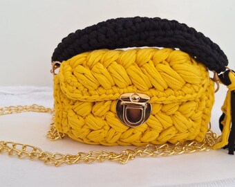 Handmade Bag, Hand Woven Bag, Crochet Bag, Luxury Bag, Knitted Bag, Designer Bag