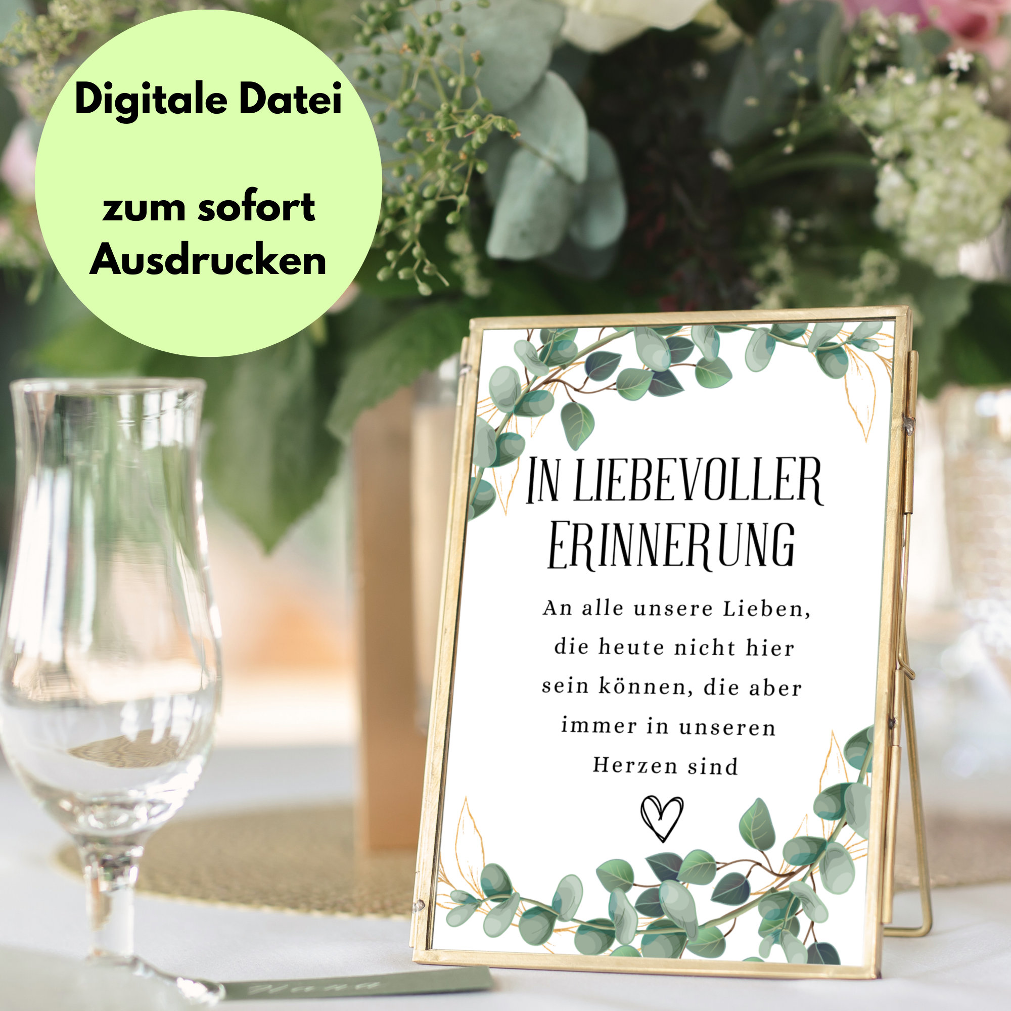 Gedenkschild Für Hochzeitsstuhl - Berührendes Andenken An Geliebte Menschen