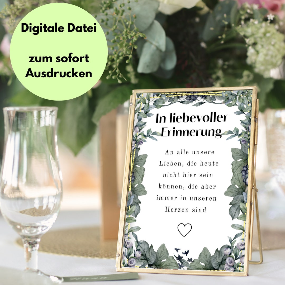 Wedding Commemoration Plaque Printable Digital Template DIY - Etsy
