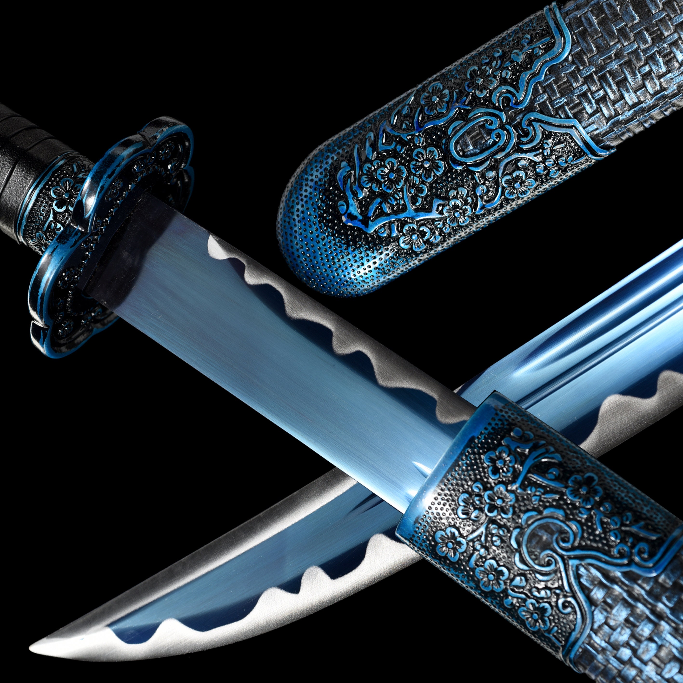 BLUE NINJA WARRIOR SWORD / KNIFE SET