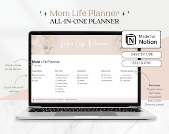 Notion Life Planner Template for Moms | Daily Weekly Planner, Budget & Chore Tracker | Digital Download
