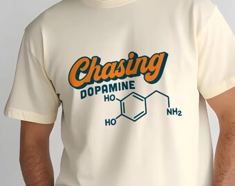 Maglietta "Chasing Dopamine" / Consapevolezza della salute mentale, regalo motivazionale, maglietta vintage per la salute mentale, maglietta per la salute emotiva, colori premium e confortevoli
