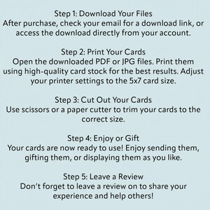 50 Printable Fun Birthday Cards, 5x7 Fun Digital Download, PDF JPG PNG ...