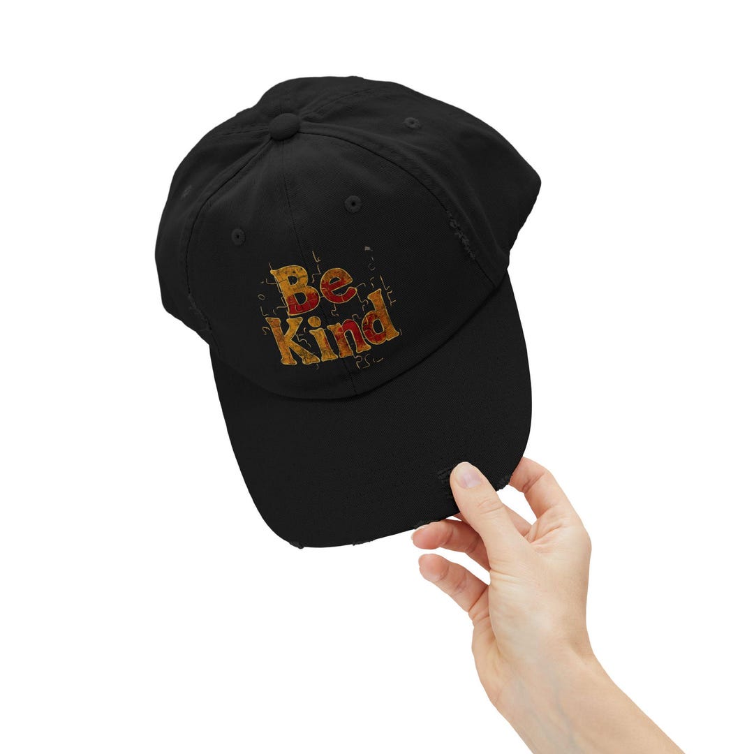 Be Kind Unisex Distressed Cap | Motivation Hat, Inspirational Gift ...