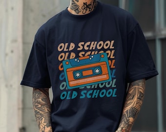 Retro Cassette Tape T-Shirt, Old School Cassette Shirt, Retro Music Lover's Graphic Tee, Unisex Vintage Style, Music Lovers Gift