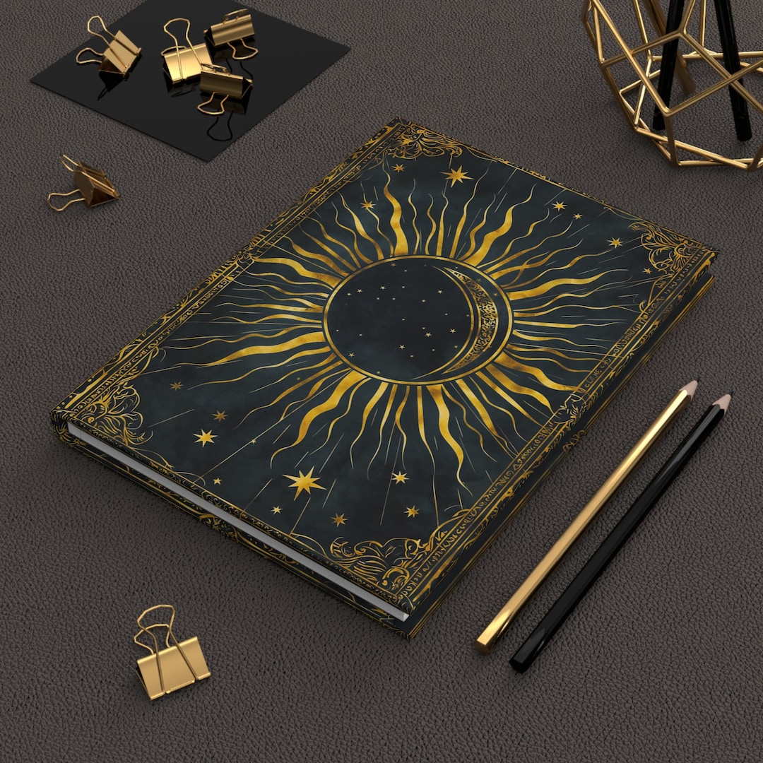 Celestial Sun & Moon Journal | Vintage Gothic Hardcover Notebook ...