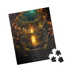 Enchanted Forest Pathway Custom Jigsaw Puzzle, Personalized Puzzle for Adults and Kids, 110, 252, 520, or 1014 Pieces