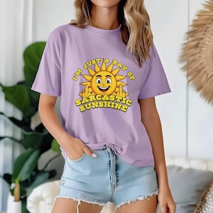Sarcastic Sunshine T-shirt, I&#39;m Just a Ray of Sarcastic Sunshine, Unisex Humor Tee, Funny Summer Top, Gift for Friends, Comfort Colors